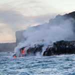 Lava Entering Ocean, Hawai'i Volcanoes National Park, Big Island, Hawaii, 8/2016