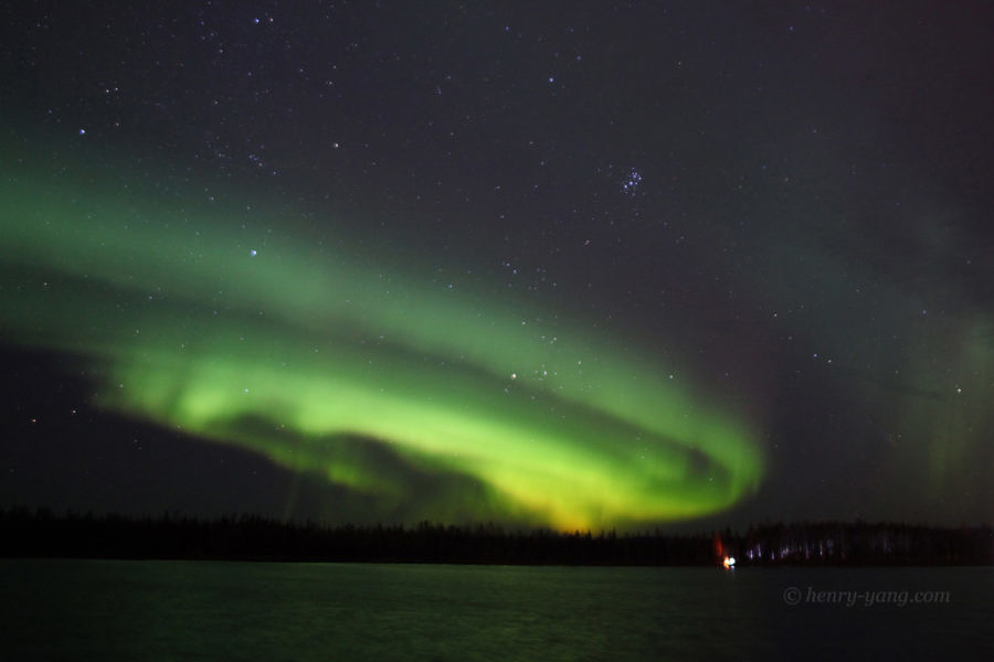 Aurora at Chena Lake, Fairbanks, Alaska, 10/2016

