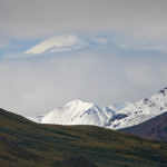 First Glimpse of Mt. McKinley (Denali) through the Clouds, Denali National Park, Alaska, 8/2015