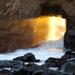Keyhole Arch at Pfeiffer Beach, Big Sur, California, 12/2016