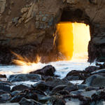 Keyhole Arch at Pfeiffer Beach, Big Sur, California, 12/2016
