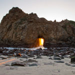 Keyhole Arch at Pfeiffer Beach, Big Sur, California, 12/2016