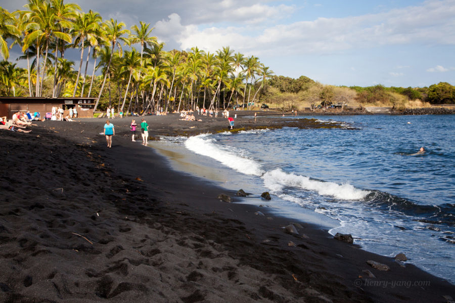 Punalu'u Black Sand Beach, Big Island, Hawaii, 1/2015