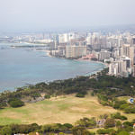 Honolulu View from Diamond Head, Oahu, Hawaii, 12/2014