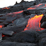 Surface Lava near Ocean, Hawai'i Volcanoes National Park, Big Island, Hawaii, 8/2016