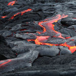 Surface Lava near Ocean, Hawai'i Volcanoes National Park, Big Island, Hawaii, 8/2016