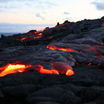 Surface Lava near Ocean, Big Island, Hawaii, 8/2016