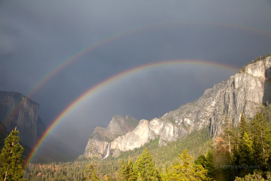 Tunnel View Double Rainbow, Yosemite National Park, California, 5/2016