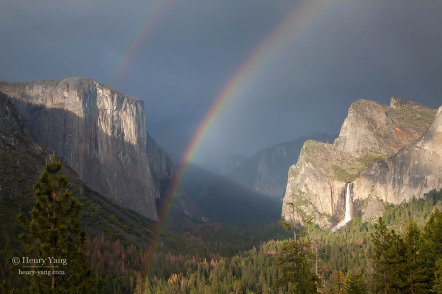 Tunnel View Double Rainbow, Yosemite National Park, California, 5/2016