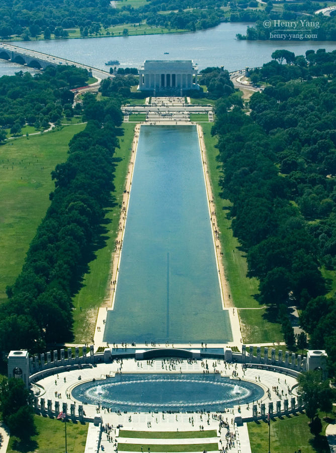 Lincoln Memorial and World War II Memorial, Washington DC, 5/2006