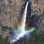 Bridalveil Falls with Rainbow Color, Yosemite National Park, California, 5/2017