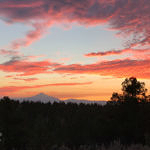Sunset with Mt Jefferson in the background, Madras, Oregon, 8/2017