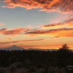 Sunset with Mt Jefferson in the background, Madras, Oregon, 8/2017